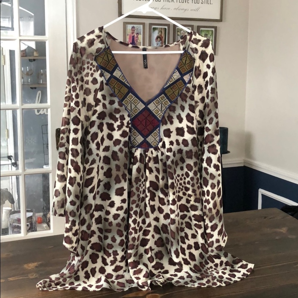 Boutique Boho Dress Animal Print